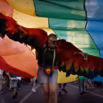 A protester at Saturday's march. Photo: Euge Murillo.
