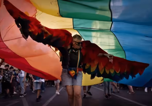 A protester at Saturday's march. Photo: Euge Murillo.