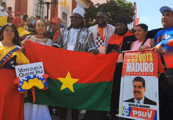 The Thomas Sankara Centre's first visit to Venezuela. Photo: @burkinabooks/@ aaprpinternational/Instagram.
