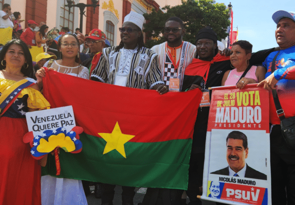 The Thomas Sankara Centre's first visit to Venezuela. Photo: @burkinabooks/@ aaprpinternational/Instagram.