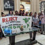 Black Alliance for Peace members hold a “Make Our America a Zone of Peace campaign” banner along with members of Instituto Cubano de Amistad con los Pueblos (ICAP). Habana, Cuba, April 2023. Photo: Black Alliance for Peace/file photo.