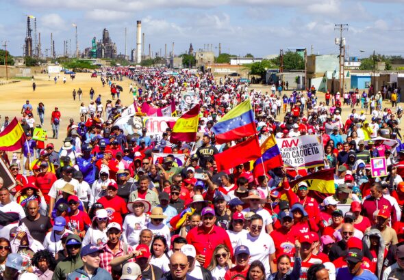 Venezuelans march in Falcón state, commemorating the 40th anniversary of the passing of People's Musician Alí Primera. Photo: Últimas Noticias/José Rafael Gutiérrez.