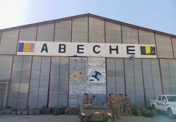 This undated picture shows a frontal view of Abéché military base in Chad. Photo: @IsralMutombo11.