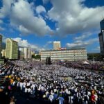 Panoramic view of the musicians and the public attending an El Sistema concert in Caracas celebrating its 50th anniversary on Sunday, February 23, 2025. Photo: AVN.