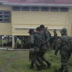 Guyanese soldiers being evacuated. Photo: Guyanese Dense Forces/Stabroek News.