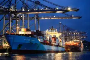 Cranes load a cargo ship at the Panama Canal's Balboa Port in Panama City, Sept. 9, 2024. Photo: Sputnik/File photo.