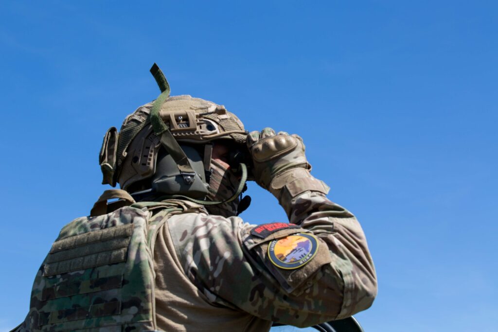 Chilean soldier conducts target acquisition from his Light Armored Vehicle during a live fire range, at the Expeditionary Advanced Base North, in Puerto Aldea, Chile, on Sept. 5, 2024, while participating in UNITAS LXV. Photo: Lance Cpl. Payton Goodrich/US Marine Corps/file photo.