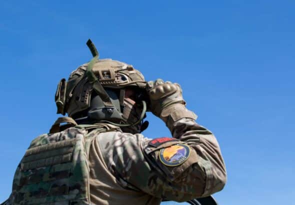 Chilean soldier conducts target acquisition from his Light Armored Vehicle during a live fire range, at the Expeditionary Advanced Base North, in Puerto Aldea, Chile, on Sept. 5, 2024, while participating in UNITAS LXV. Photo: Lance Cpl. Payton Goodrich/US Marine Corps/file photo.
