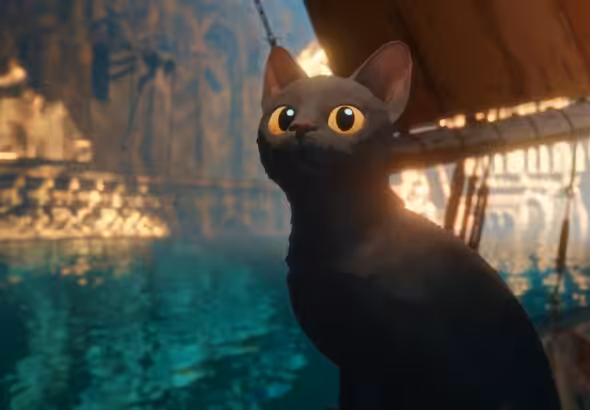 Poster of the Pen Source Blender-made animated motion picture "Flow" awarded an Oscar on March 2, 2025. File photo.