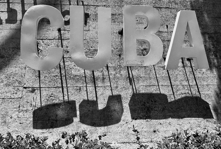 Cuba sign. Photo: Bill Hackwell.