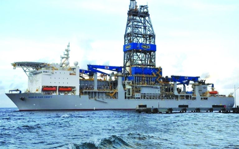 The MODU Noble Sam Croft drill ship operating on behalf of EXXONMobil off the shores of Venezuela. File photo.