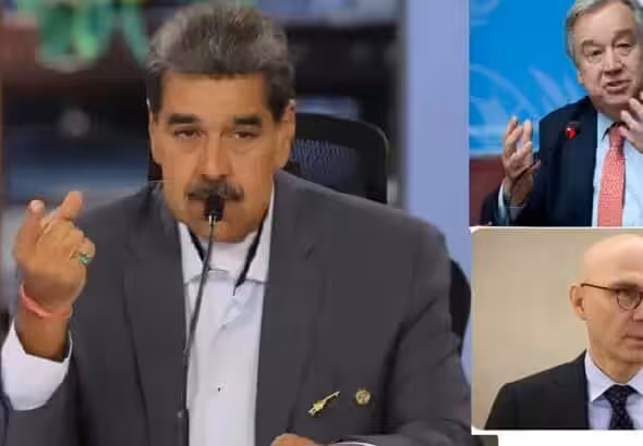 (Clockwise from left) Venezuelan President Nicolás Maduro, UN Secretary General António Guterres, and UN High Commissioner for Human Rights Volker Türk. Photo: DiarioVEA.