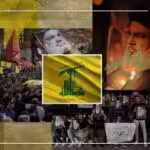 Collage with scenes from Sayyed Hassan Nasrallah's funeral procession and marches around the world. Illustration: PressTV.