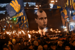A modern celebration of Stepan Bandera, Ukraine.