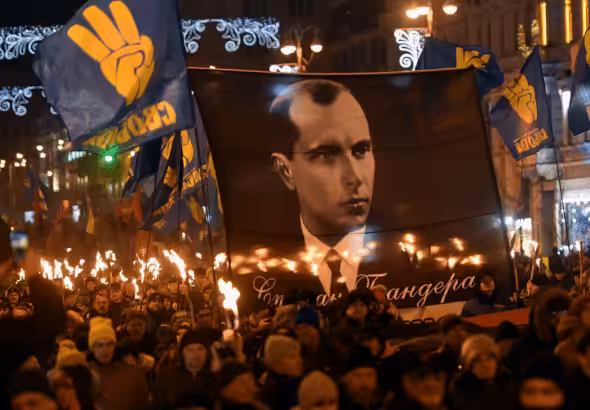 A modern celebration of Stepan Bandera, Ukraine.