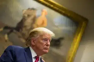 US President Donald Trump in White House. Photo: Zach Gibson/Getty Images.