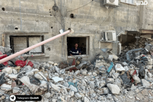 Massive destruction in Tulkarm, in the occupied West Bank. Photo: via QNN.