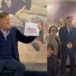 Venezuelan Ambassador to the UK Félix Plascencia with representatives of British solidarity movements, holding signs that read "Migration is not a crime," London, March 27, 2025. Photo: Fuser News.