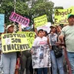 Venezuelan march in support of migrants in the US unjustly detained and sent to a Salvadoran prison on allegations of ties to gangs, Caracas, March 18, 2025. Photo: El Correo del Orinoco.