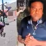 The remains of one of two exploding drones (left) which attacked Delmas 6 on Mar. 1, and (right) Jimmy Cherizier sending a video response to the police and government on Mar. 3. Photo: Haïti Liberté.