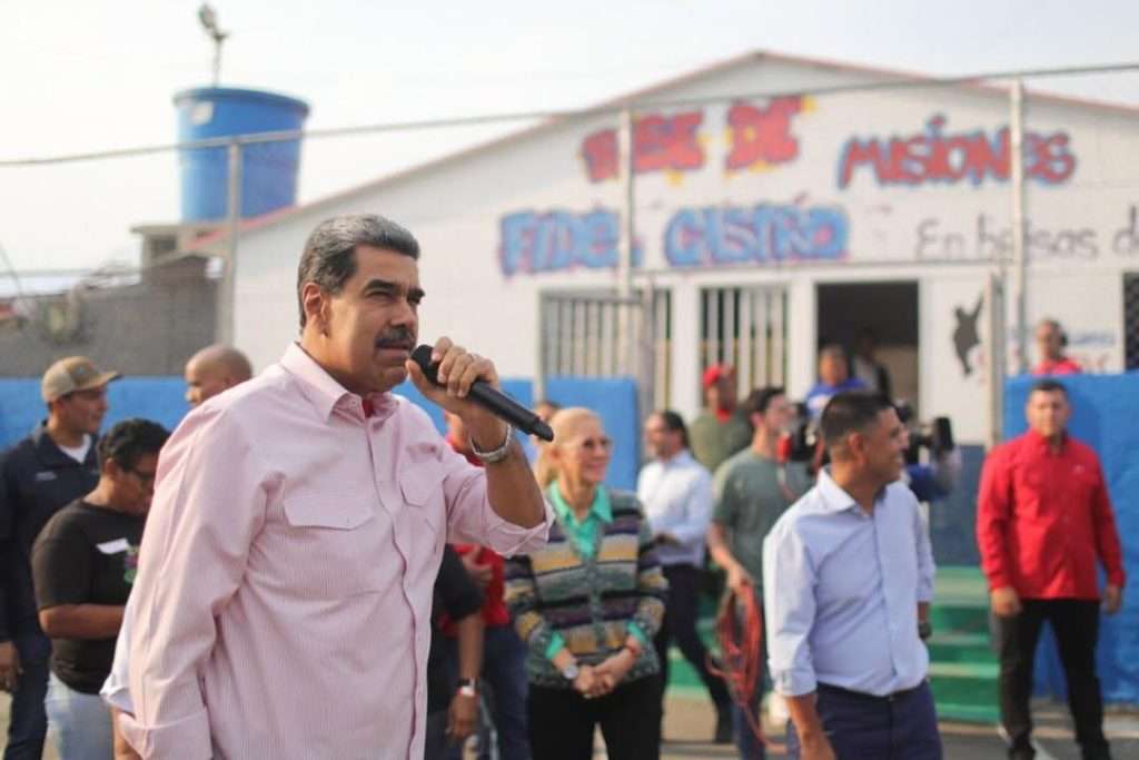 Venezuelan President Nicolás Maduro during a event with the communes in Petare, Caracas, on Thursday, March 27, 2025. Photo: Presidential Press.