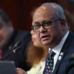 New OAS Secretary General Albert Ramdin, elected on Monday, March 10, 2025, during an extraordinary general assembly in Washington. Photo: EFE.