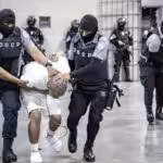 Venezuelan migrants being treated as terrorists by Salvadoran security agents. Photo: El Salvador President Press Office.