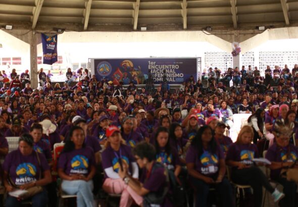 Partial view of those in attendance at the First National Meeting of Communal Feminism held in Caracas on March 29, 2025. Photo: Venezuelan Ministry for Communes.