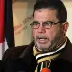 Salah al-Bardawil giving statements to the press. Photo: AP/file photo.