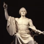 Tooth thief George Washington in Roman style, by Horatio Greenough (1841). Originally in the Capitol rotunda, now in the Smithsonian Museum. Photo: Smithsonian Institution.