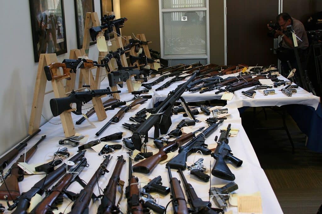 California Attorney General Kamala Harris announces on June 16, 2011, a statewide sweep that collected more than 1,200 firearms were seized from individuals legally barred from possessing them. Photo: Office of the Attorney General of California/file photo.