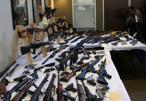 California Attorney General Kamala Harris announces on June 16, 2011, a statewide sweep that collected more than 1,200 firearms were seized from individuals legally barred from possessing them. Photo: Office of the Attorney General of California/file photo.