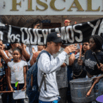Rally outside prosecutors office in Guayaquil demanding the immediate return of the four disappeared children. Photo: CDH Guayaquil.