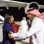 Vice President Delcy Rodríguez arrives in Qatar. Photo: Vicepresidencia de la República Bolivariana de Venezuela/Daniela Millan.