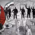 Compilation image with al-Joulani on the left. Photo: The Cradle.