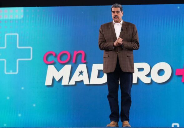 President Nicolás Maduro Moros makes an announcement on Con Maduro Más. Photo: Threads/presidencialve.