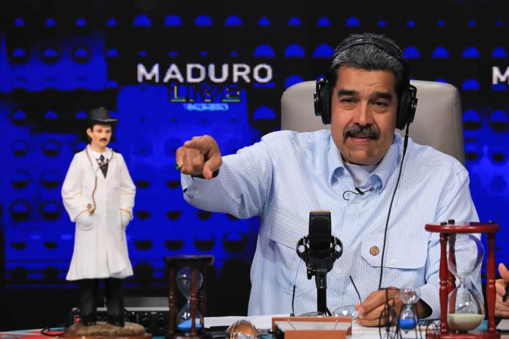 Venezuelan President Nicolás Maduro during his weekly podcast. Photo: Venezuelan Presidential Press. 