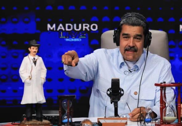 Venezuelan President Nicolás Maduro during his weekly podcast. Photo: Venezuelan Presidential Press. 