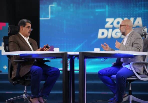 President Nicolás Maduro speaking on Con Maduro+ about the rights of those detained in El Salvador's Terrorism Confinement Center (CECOT). Photo: Presidential Press.