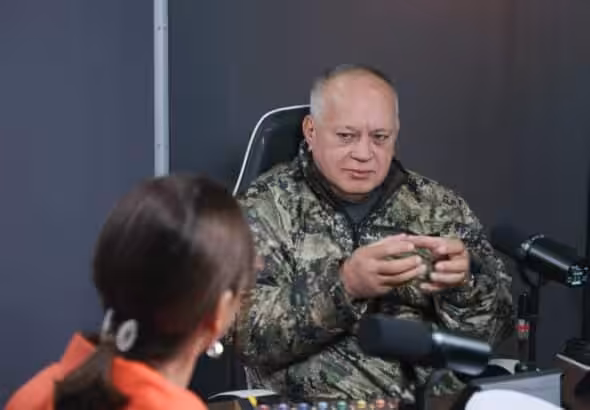 Venezuelan Interior Minister Diosdado Cabello during his program "Sin Truco ni Maña" on Friday, April 25, 2025. Photo: FB/@VTVtucanal.