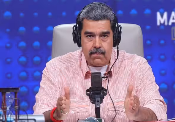 Venezuelan President Nicolás Maduro during his weekly podcast Con Maduro Live de Repente, on Tuesday, April 1, 2025. Photo: Presidential Press.