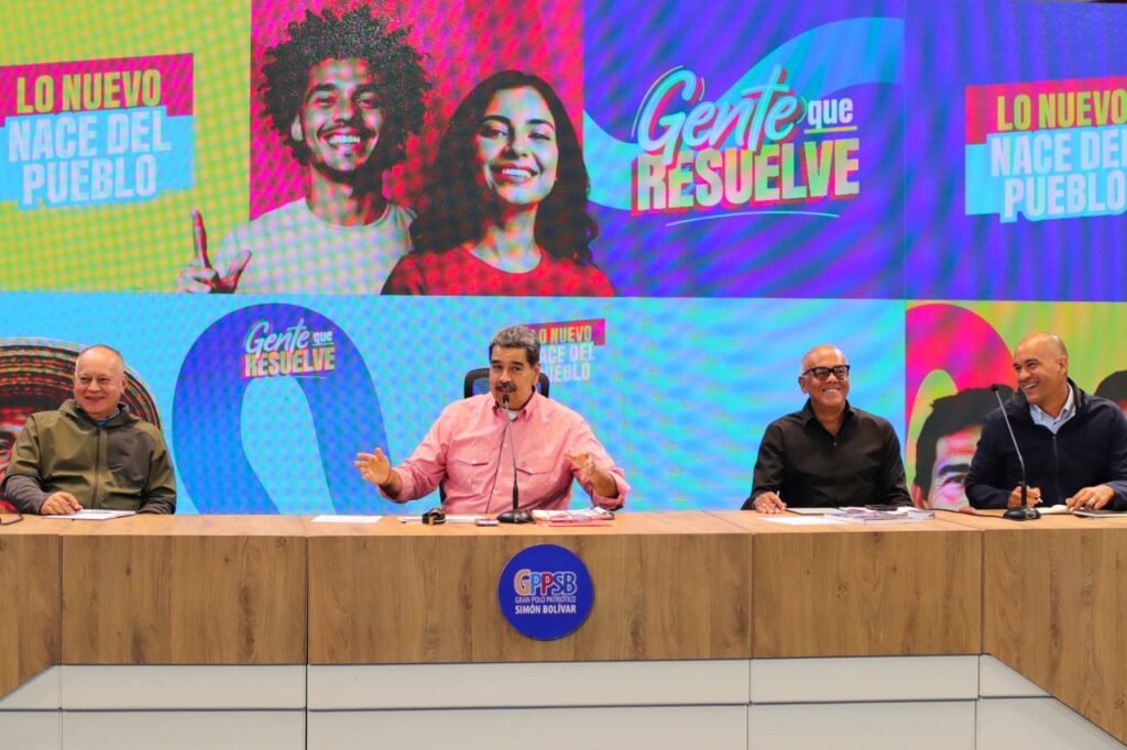 Venezuelan President Nicolás Maduro during a meeting with candidates for the May 25 elections. Photo: Presidential Press.
