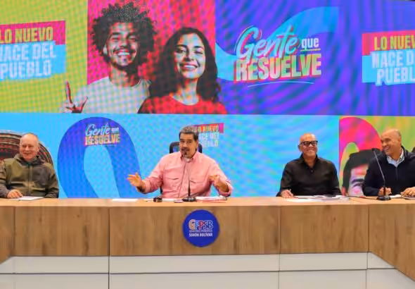 Venezuelan President Nicolás Maduro during a meeting with candidates for the May 25 elections. Photo: Presidential Press.