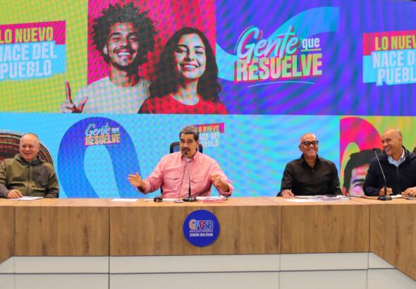 Venezuelan President Nicolás Maduro during a meeting with candidates for the May 25 elections. Photo: Presidential Press.