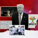 Collage showing various aspects of Cuba's current condition and Trump representing the US blockade. Illustration: Zeinab El-Hajj/Al-Mayadeen English.