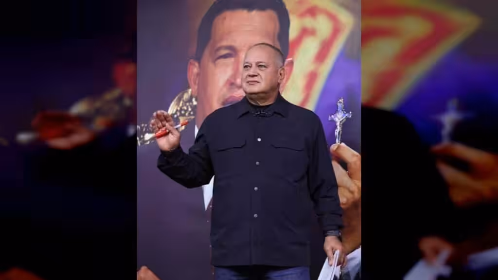 Venezuelan Minister for the Interior Diosdado Cabello on his program Con El Mazo Dando, April 2, 2025. Photo: Con El Mazo Dando.