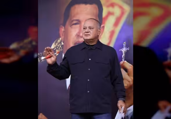 Venezuelan Minister for the Interior Diosdado Cabello on his program Con El Mazo Dando, April 2, 2025. Photo: Con El Mazo Dando.