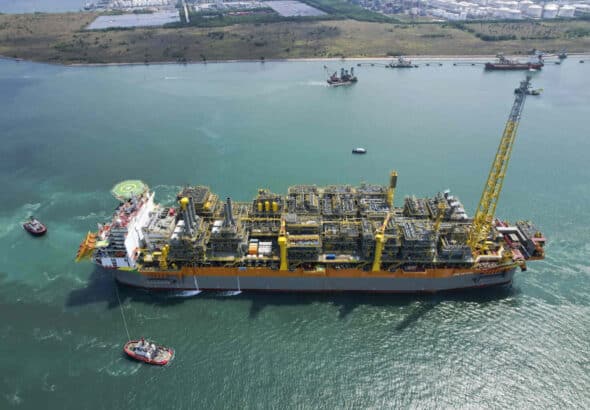 Guyanese oil production vessel FPSO One Guyana. Photo: SBM Offshore.