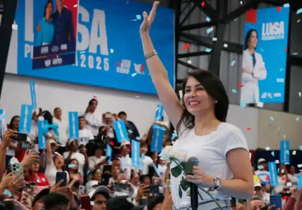 Citizen Revolution candidate Luisa González on her electoral campaign for the second round of Ecuadorian presidential elections. Photo: Revolución Ciudadana.