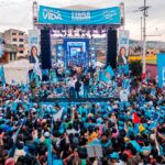 The closing event of presidential candidate Luisa González's electoral campaign in Quito, Ecuador, April 10, 2025. Photo: X/@LuisaGonzalezEc.